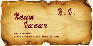 Naum Vučur vizit kartica